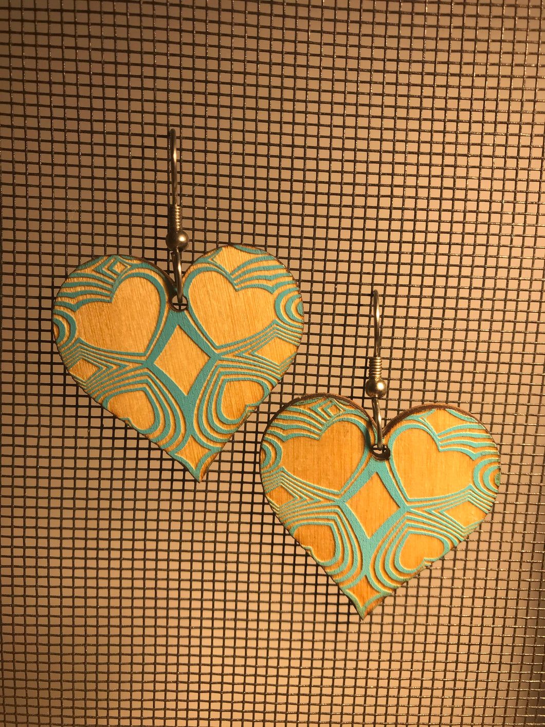 Earrings(wooden with stainless steel hooks)113