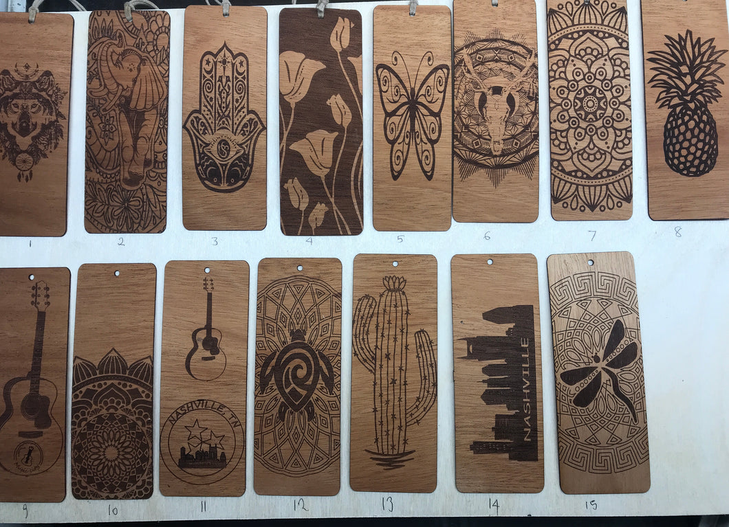 Wooden bookmarks