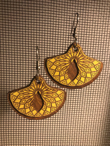 Earrings(wooden with stainless steel hooks)68