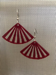 Earrings(Acrylic and wood composite) with stainless steel hooks