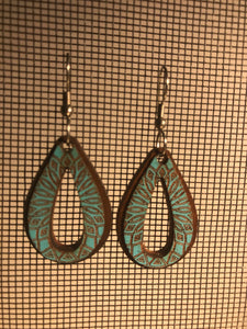 Earrings(wooden with stainless steel hooks)121