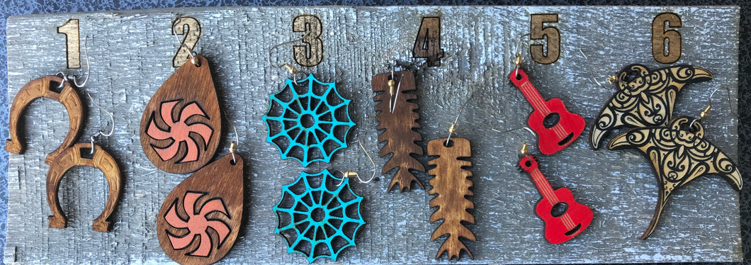 Earrings( wood)1u