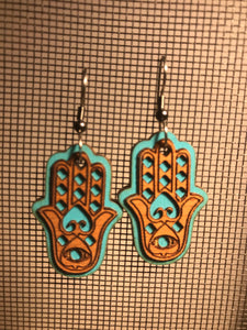 Earrings(wooden with stainless steel hooks)93