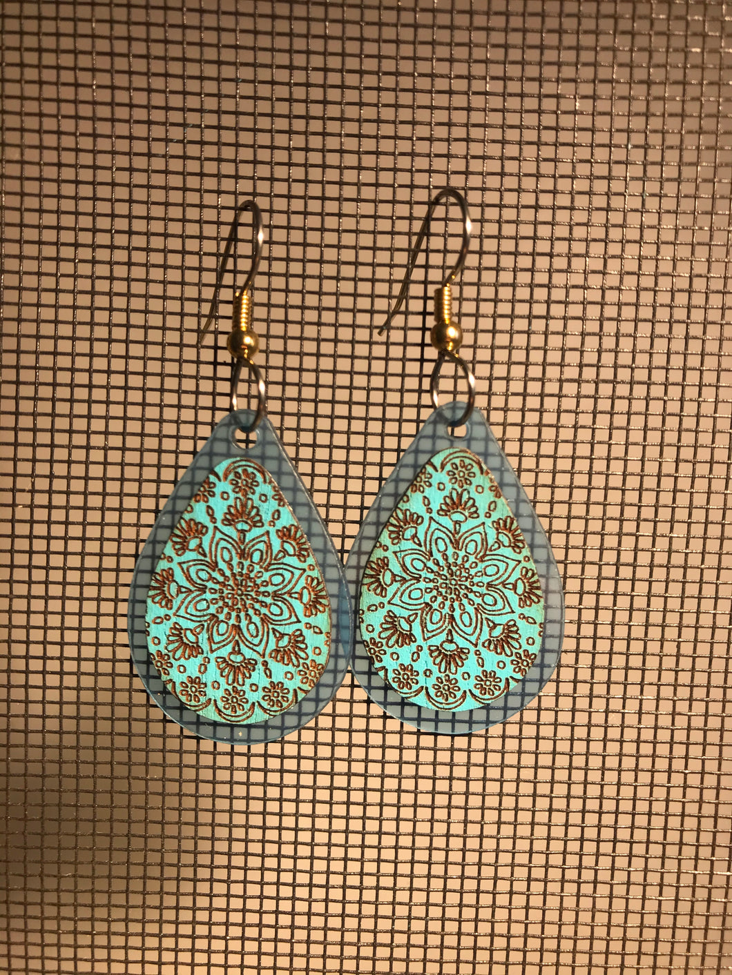 Earrings(Acrylic and wood composite)15