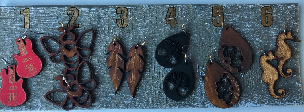 Earrings( wood)1d