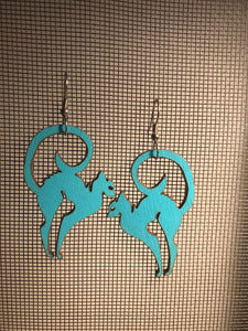 Earrings(wooden with stainless steel hooks)11