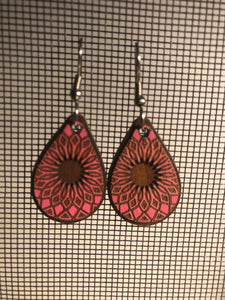 Earrings(wooden with stainless steel hooks)122