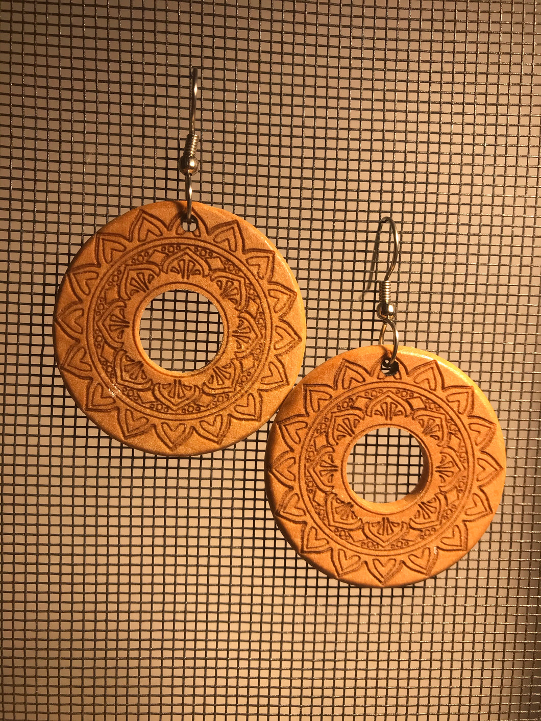 Earrings(wooden with stainless steel hooks)112