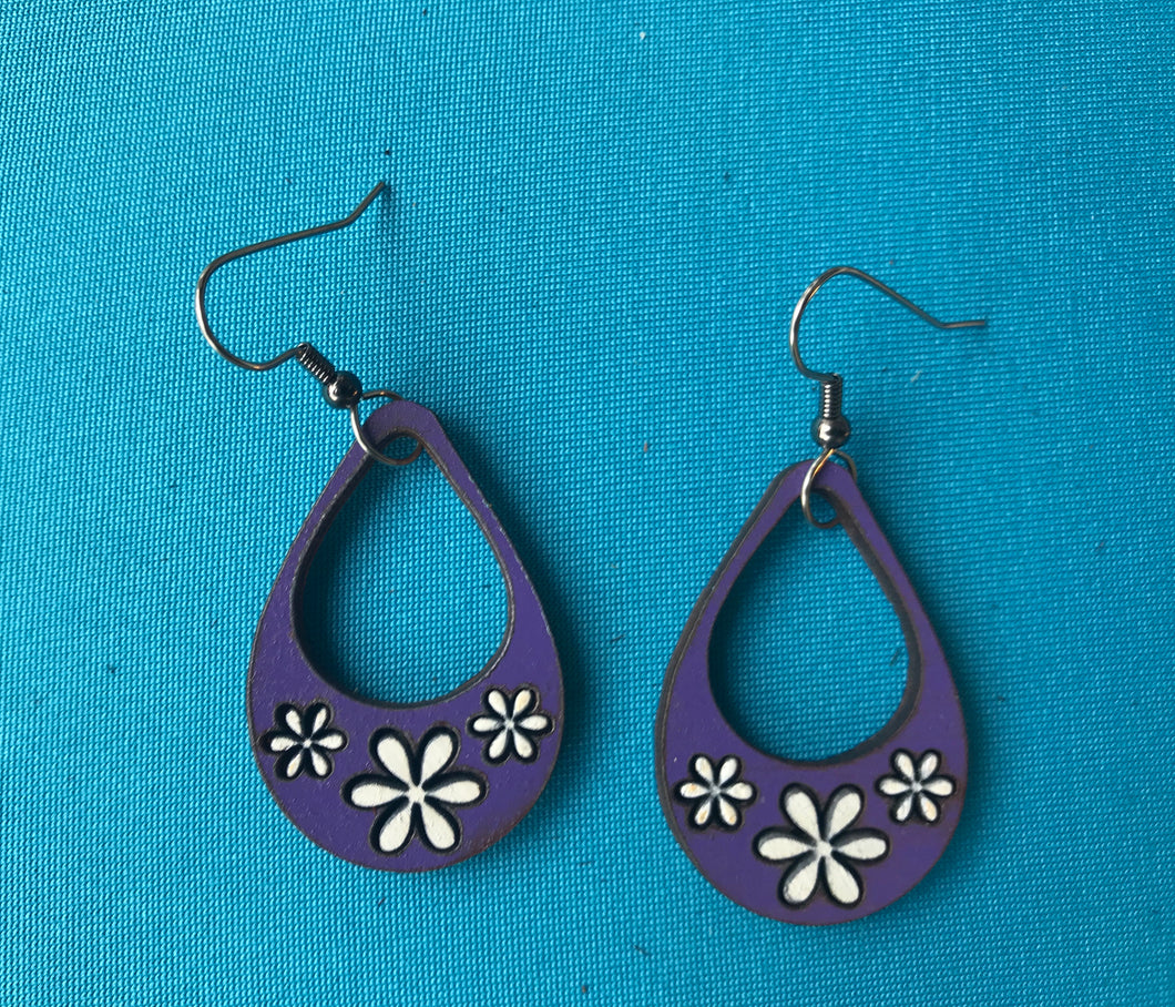 Earrings(wooden with stainless steel hooks)139