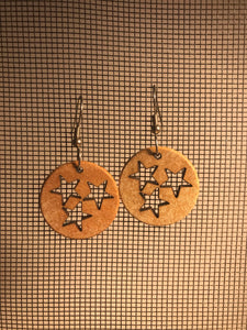 Earrings(wooden with stainless steel hooks)116