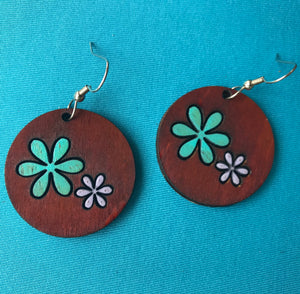 Earrings(wooden with stainless steel hooks)128