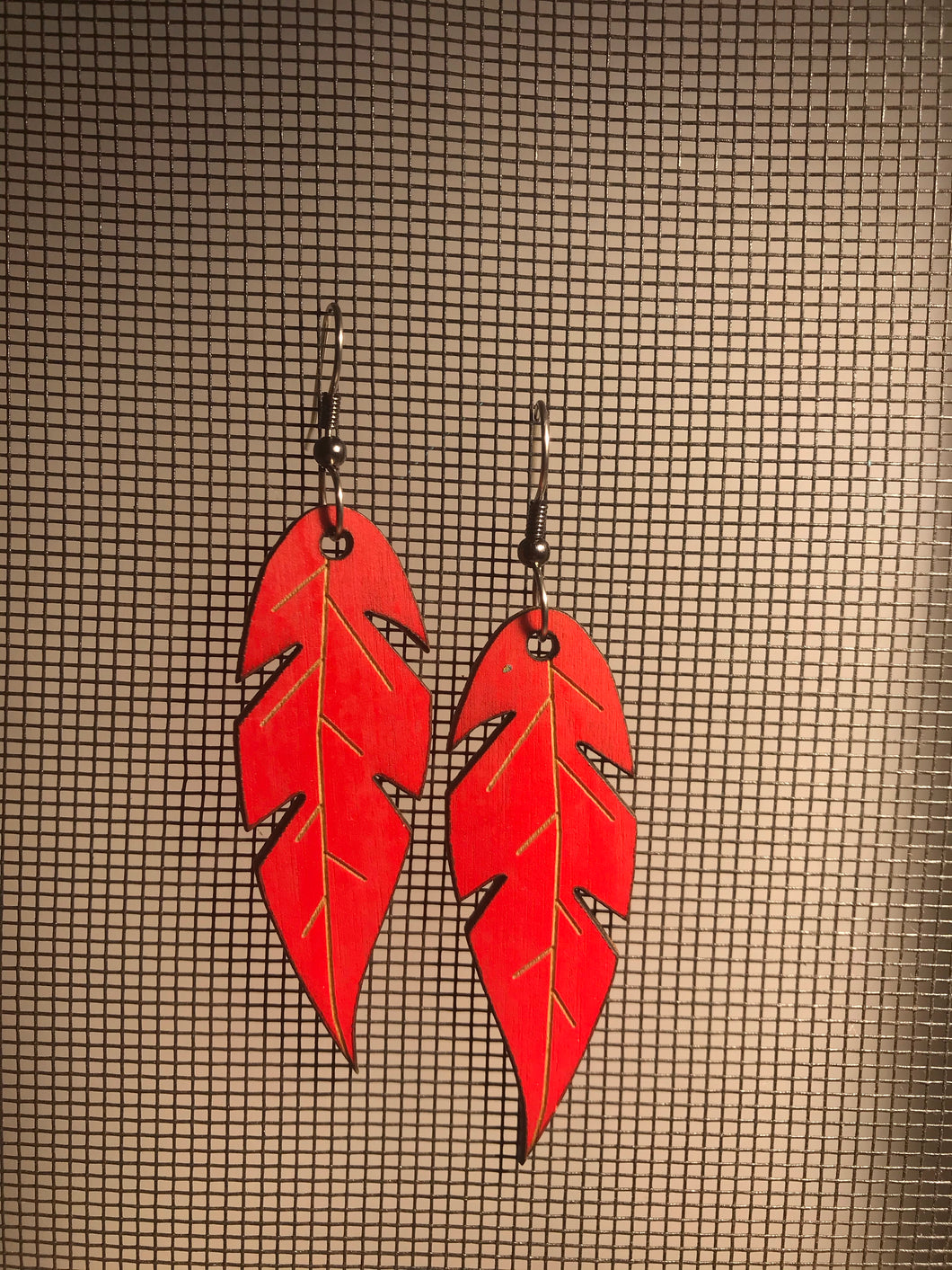 Earrings(wooden with stainless steel hooks)57