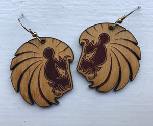 Earrings(wooden with stainless steel hooks)148