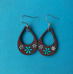 Earrings(wooden with stainless steel hooks)141