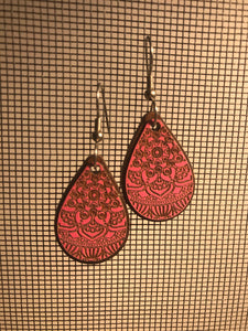 Earrings(wooden with stainless steel hooks)119