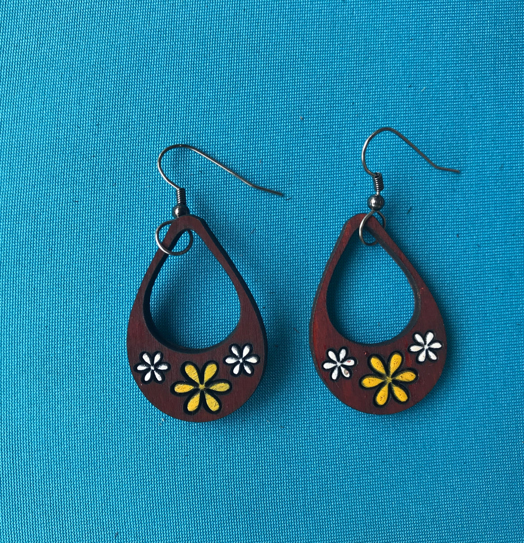 Earrings(wooden with stainless steel hooks)140