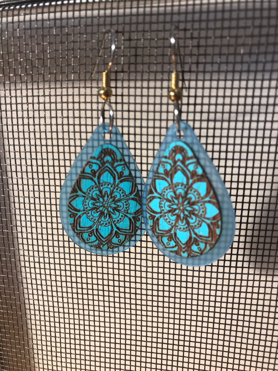 Earrings(Acrylic and wood composite)4