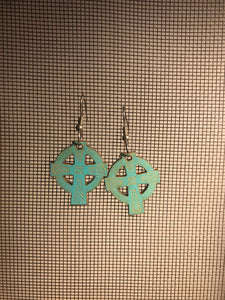 Earrings(wooden with stainless steel hooks)44