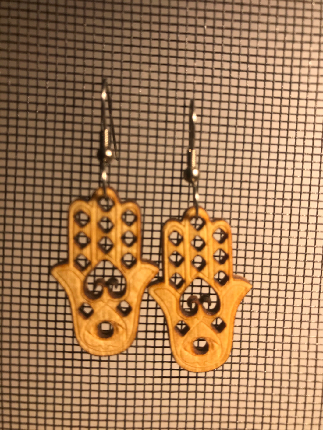 Earrings(wooden with stainless steel hooks)78
