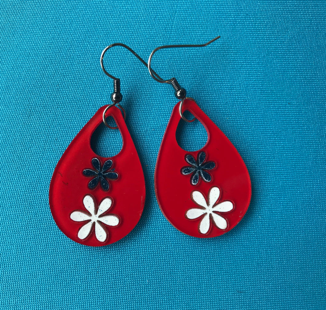 Earrings(wooden with stainless steel hooks)136